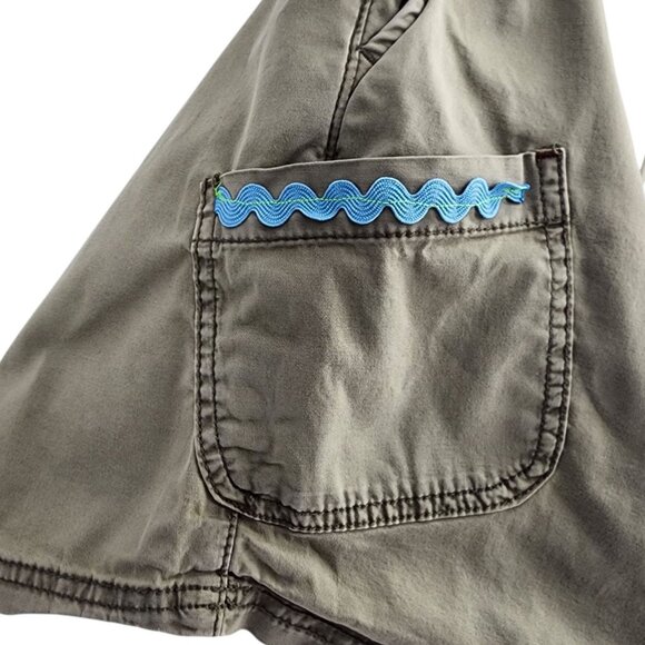 Anthropologie Hei Hei Womens 12 Skort Wrap Distressed Khaki Skirt Boho Preppy - Picture 3 of 10